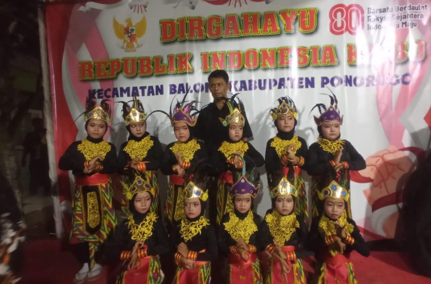  Tarian “Wonderland Indonesia” Meriahkan Panggung HUT RI ke-80 Kecamatan Balong